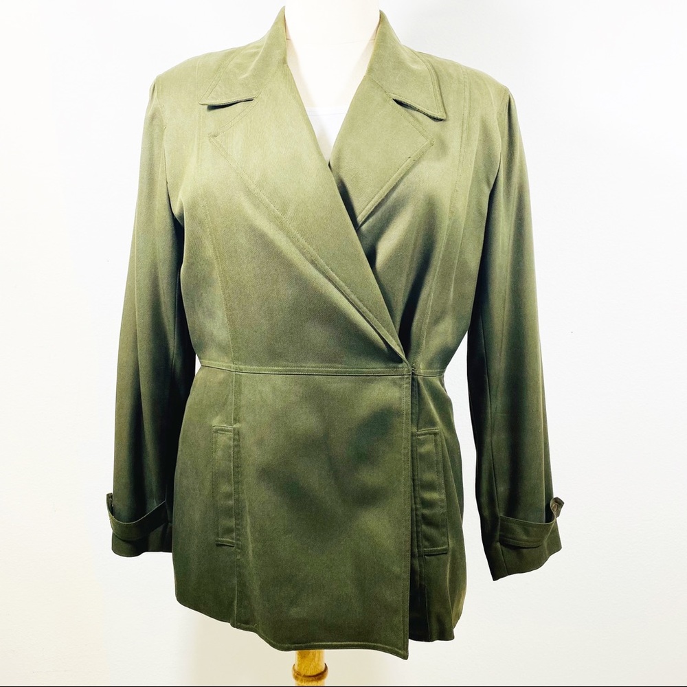 Dana B & Karen Olive Green light weight jacket 16